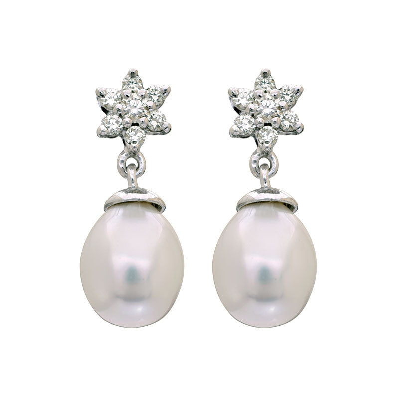 Earrings-South Sea Pearl and Diamond