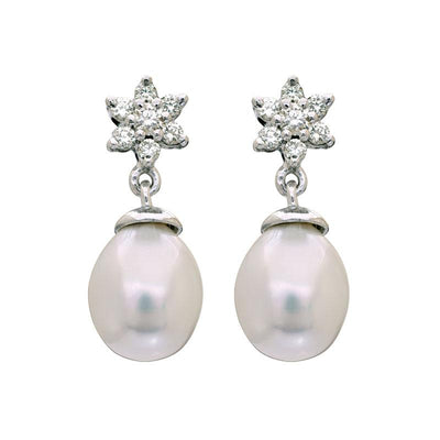 Earrings-South Sea Pearl and Diamond  (205DS)