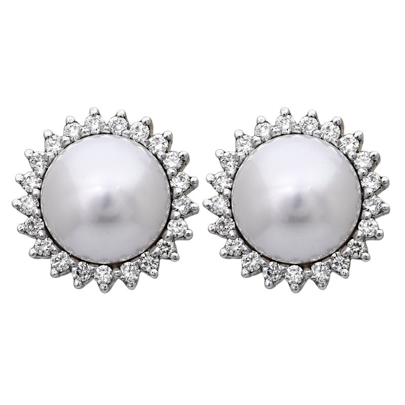 Earrings-South Sea Pearl and Diamond