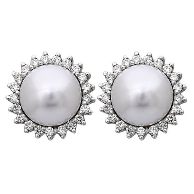 Earrings-South Sea Pearl and Diamond
