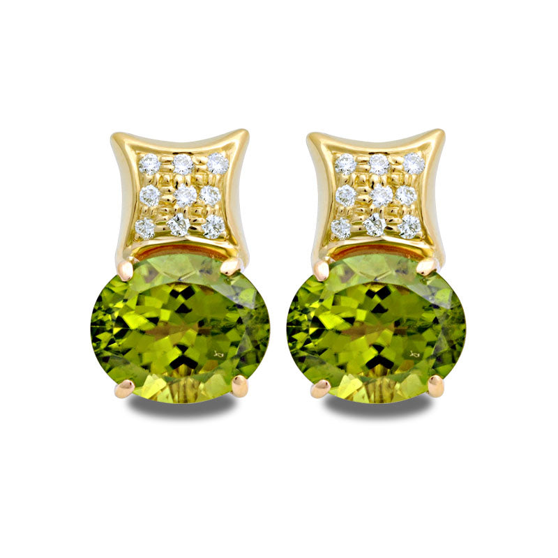 Earrings - Peridot and Diamond | Singhvi Jewels