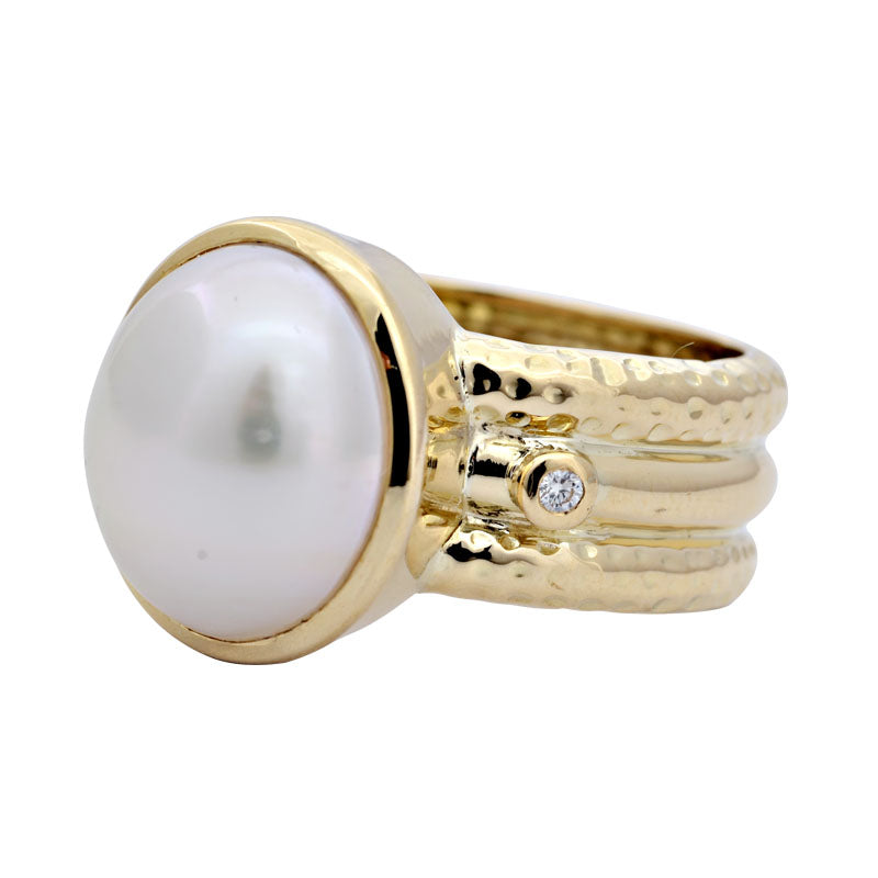 Ring - South Sea Pearl and Diamond | Singhvi Jewels