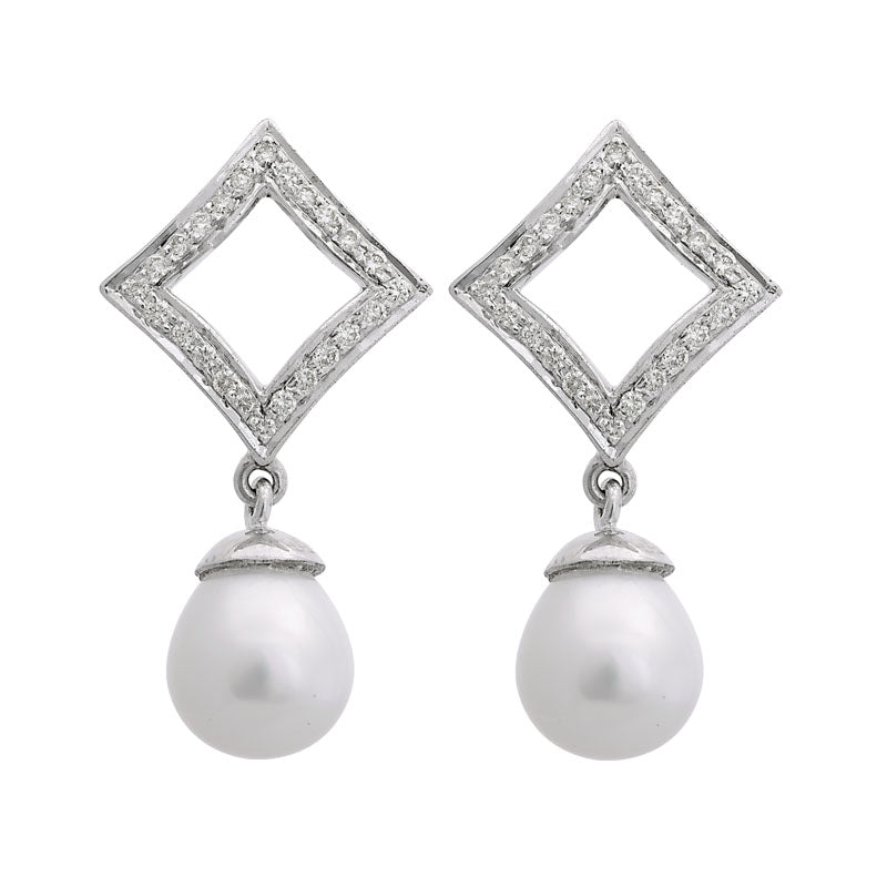 Earrings-South Sea Pearl and Diamond