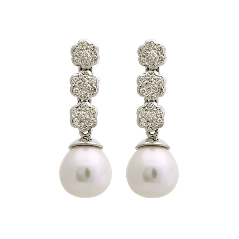 Earrings - South Sea Pearl and Diamond | Singhvi Jewels