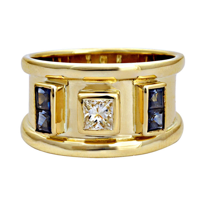 Ring - Blue Sapphire and Diamond | Singhvi Jewels