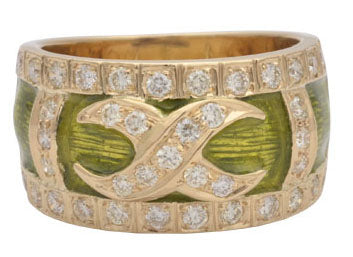 Repair - Ring - Diamond with Enamel (2074N) | Singhvi Jewels