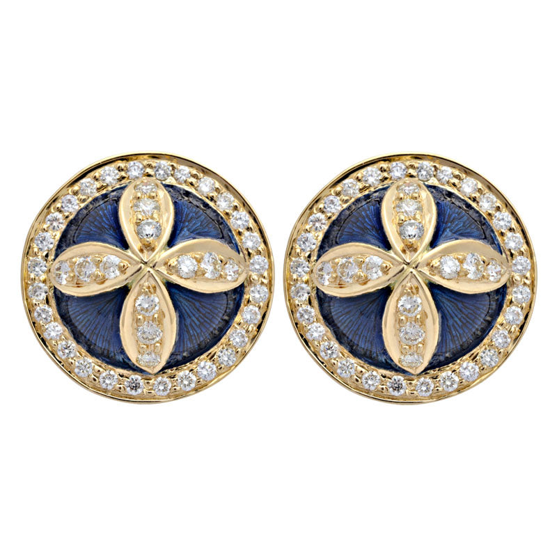 Earrings-Diamond (Enamel)