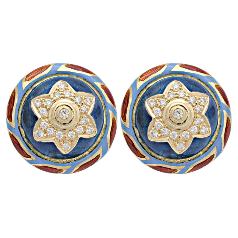 Earrings - Diamond (Enamel) | Singhvi Jewels