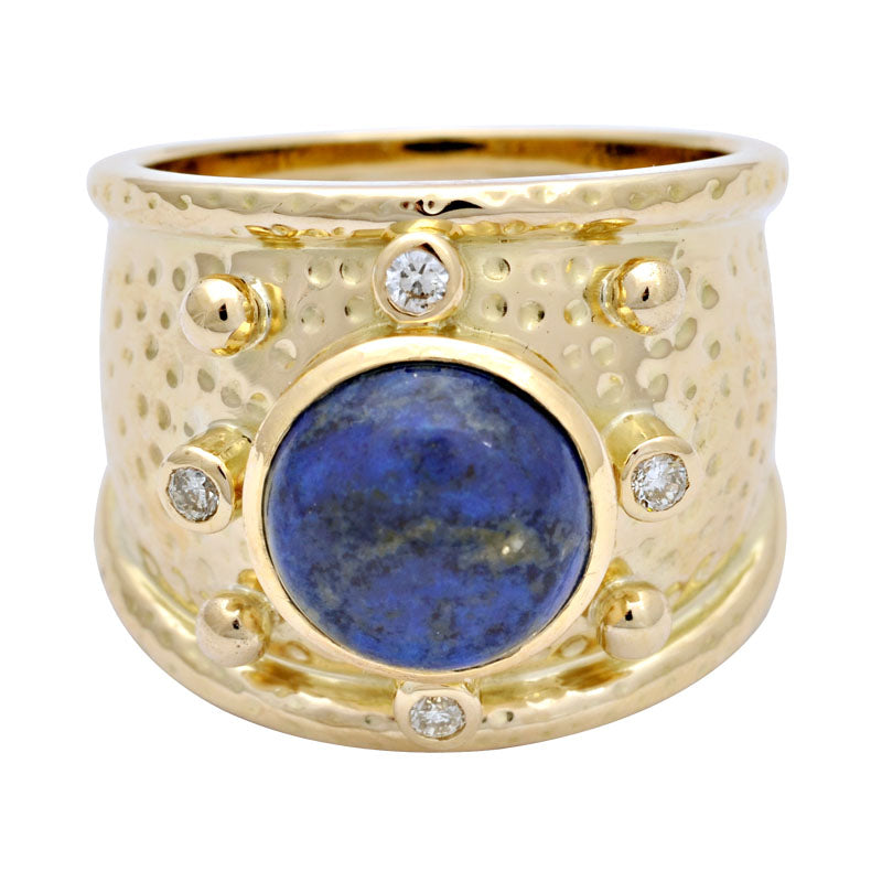 Ring-Lapis Lazuli and Diamond