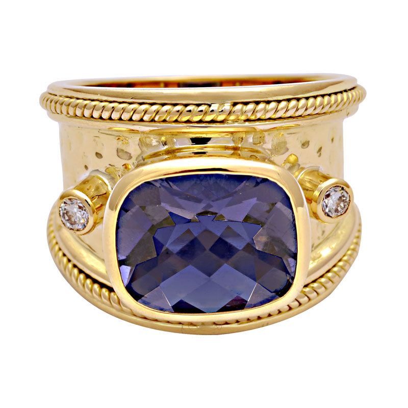 Ring - Iolite and Diamond | Singhvi Jewels