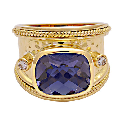 Ring - Iolite And Diamond