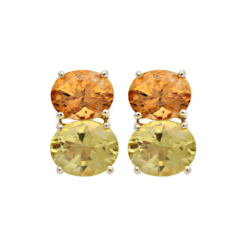 Earrings - Lemon Quartz and Citrine | Singhvi Jewels