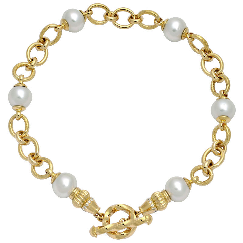 Toggle Necklace - South Sea Pearl and Diamond | Singhvi Jewels