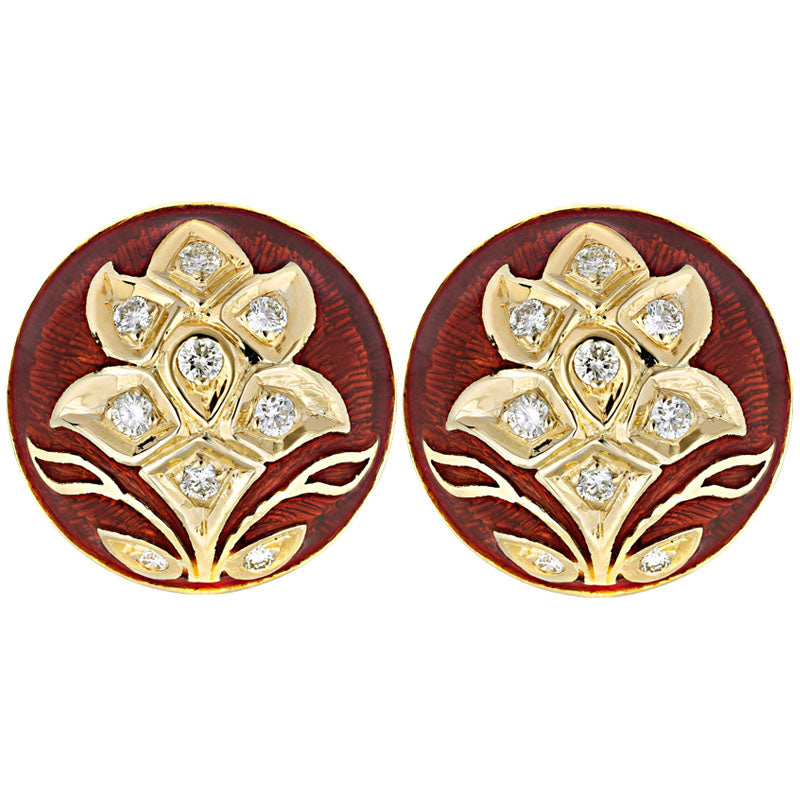 Earrings - Diamond (Enamel) | Singhvi Jewels