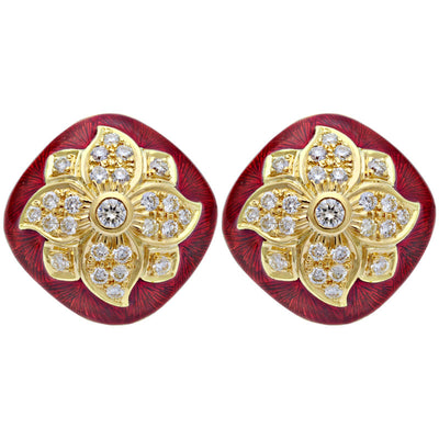 Earrings-Diamond (Enamel)  (2105J)