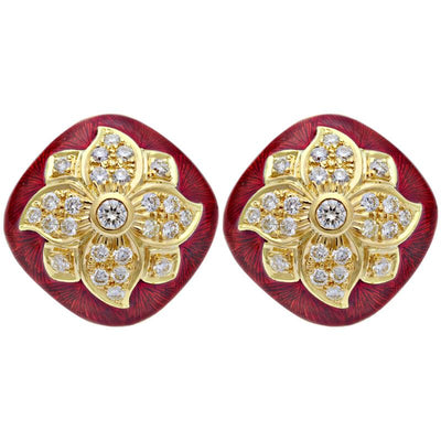 Earrings-Diamond (Enamel)  (2105J)