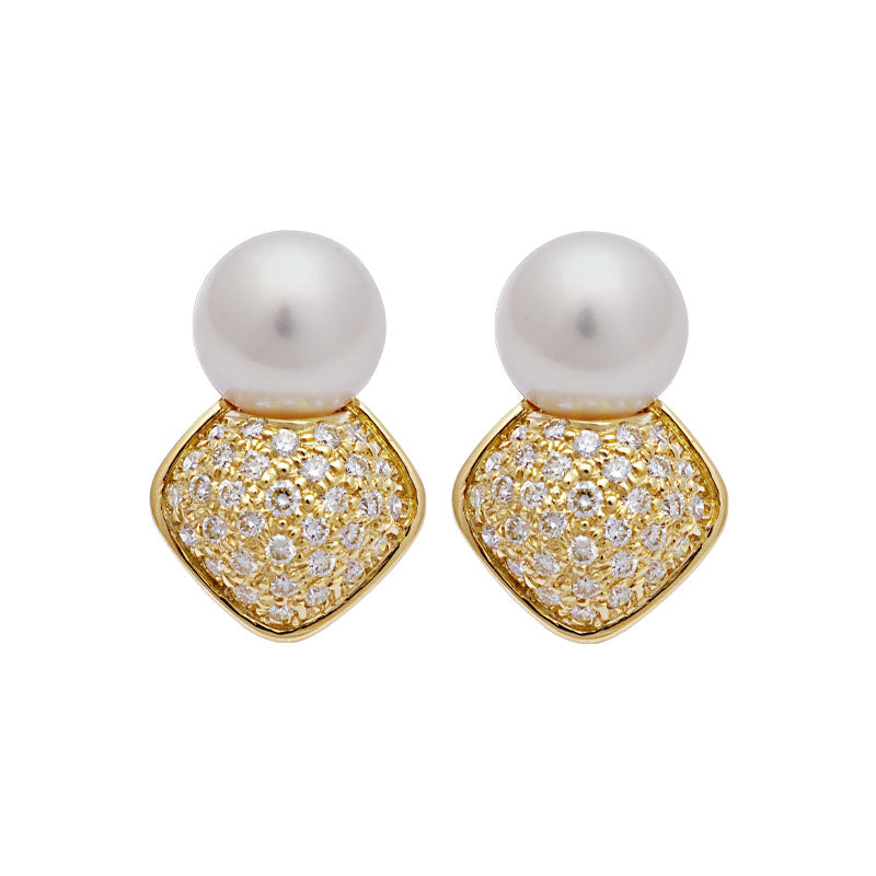 Earrings - South Sea Pearl and Diamond | Singhvi Jewels