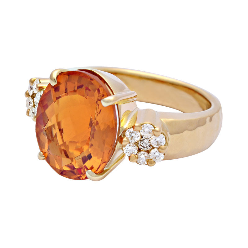 Ring - Citrine and Diamond | Singhvi Jewels