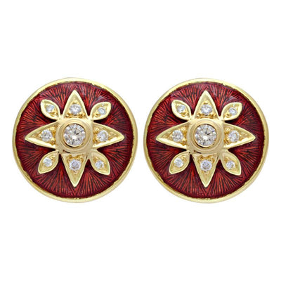 Earrings-Diamond (Enamel)  (2109C)