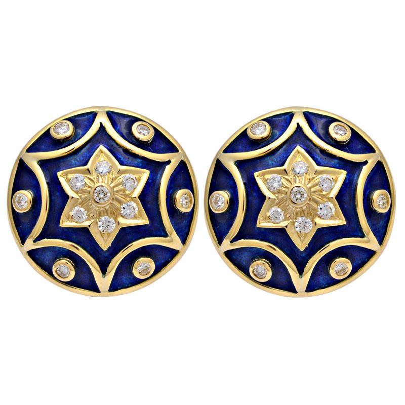 Earrings-Diamond (Enamel) (2113F) | Singhvi Jewels