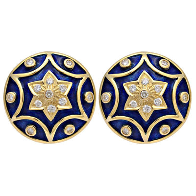 Earrings-Diamond (Enamel)  (2113F)
