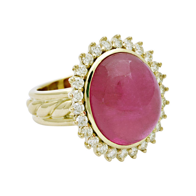 Ring - Rubellite and Diamond | Singhvi Jewels