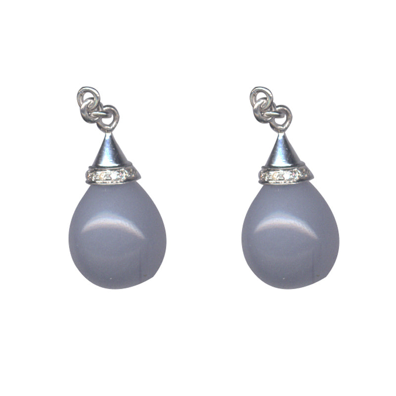 Drops- Chalcedony And Diamond (212IS) | Singhvi Jewels