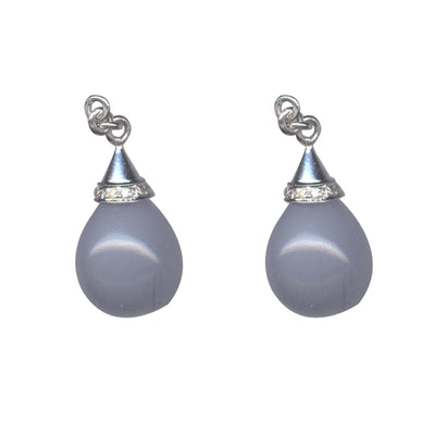 Drops- Chalcedony And Diamond  (212IS)