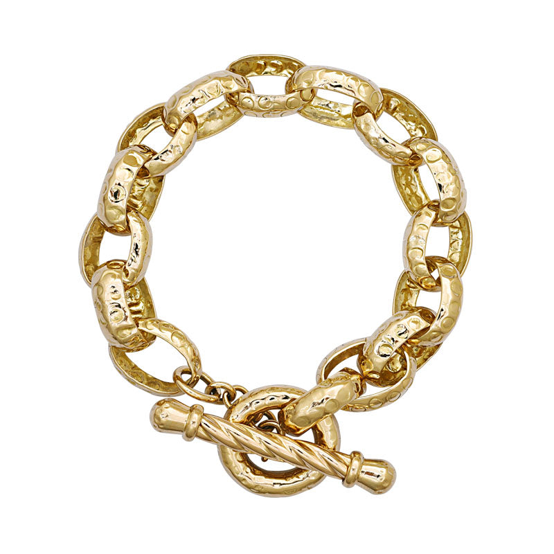 Toggle Bracelet-Plain Gold