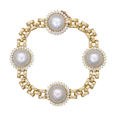 Bracelet-South Sea Pearl and Diamond