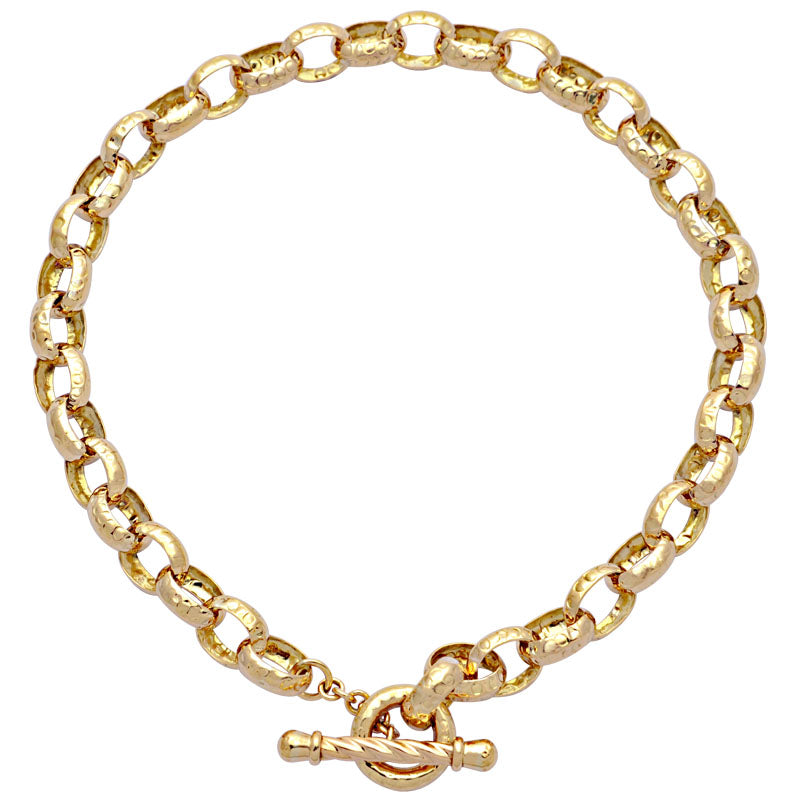 Toggle Necklace-Plain Gold