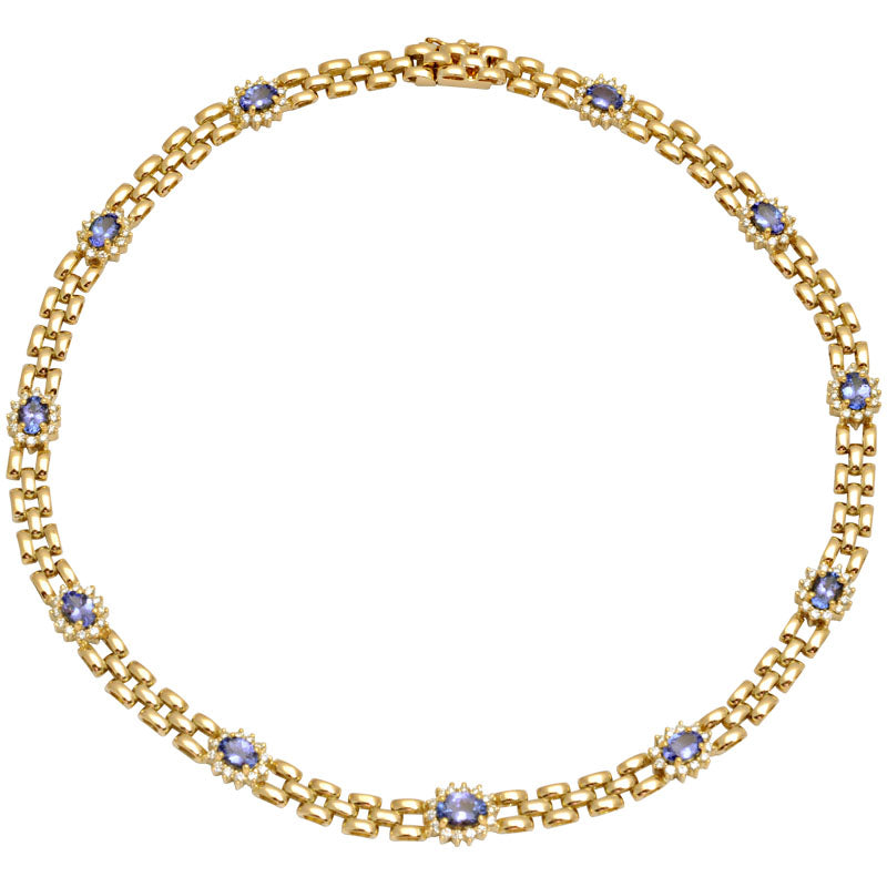 Necklace - Tanzanite and Diamond | Singhvi Jewels