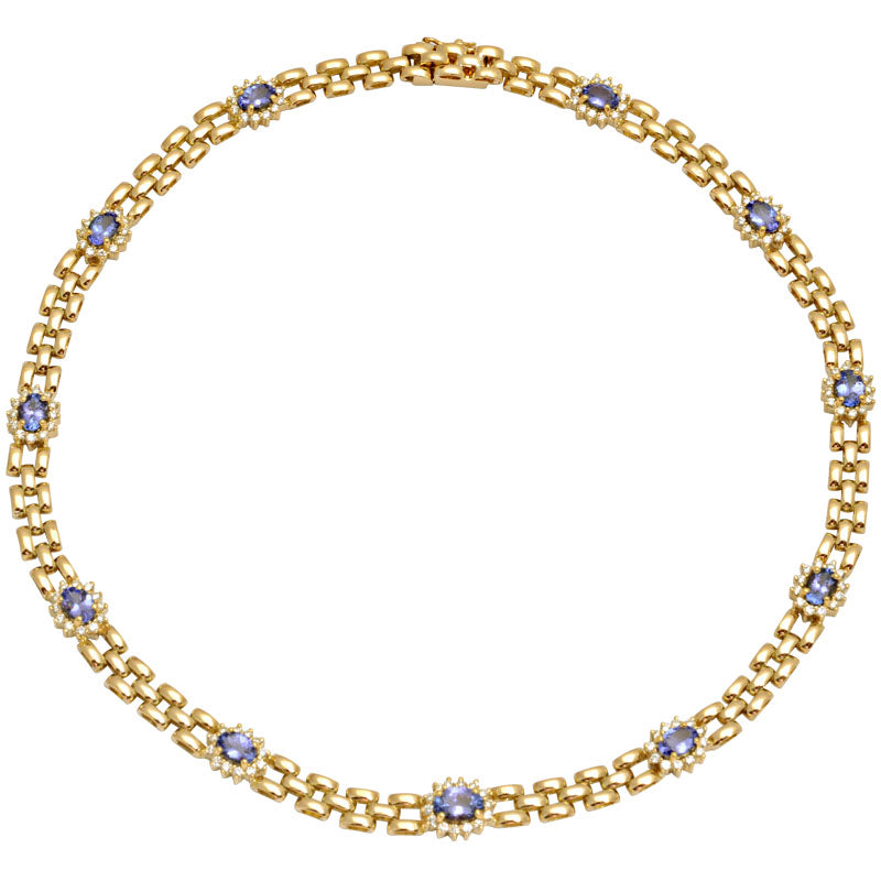 Necklace-Tanzanite and Diamond