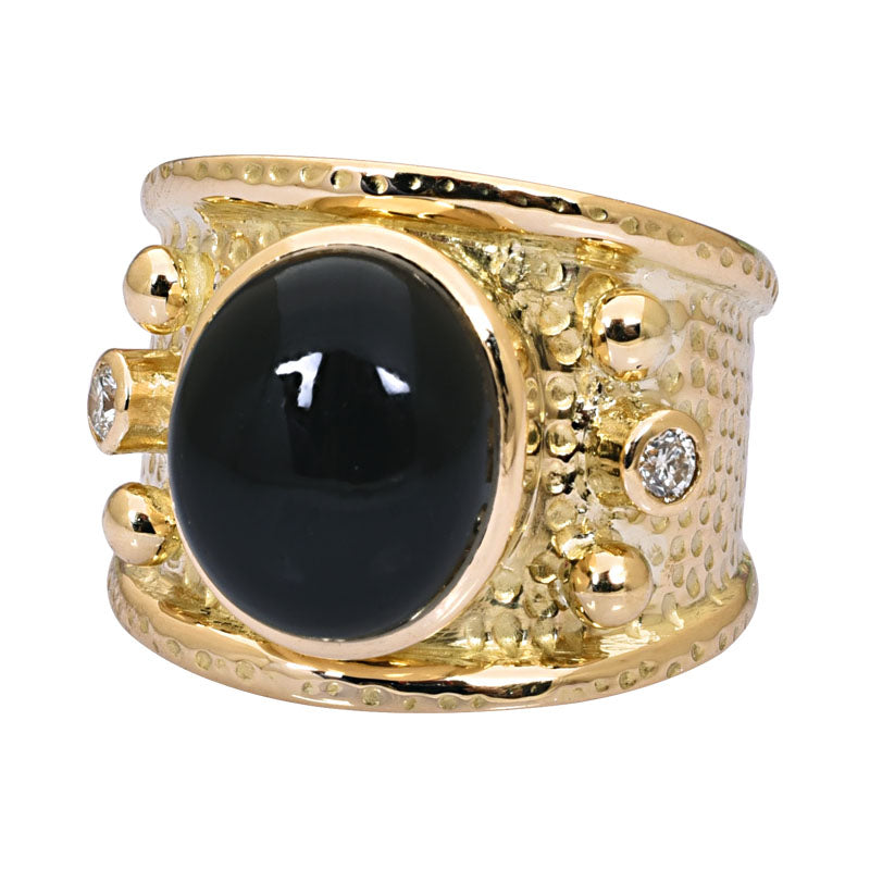 Ring-Black Onyx and Diamond