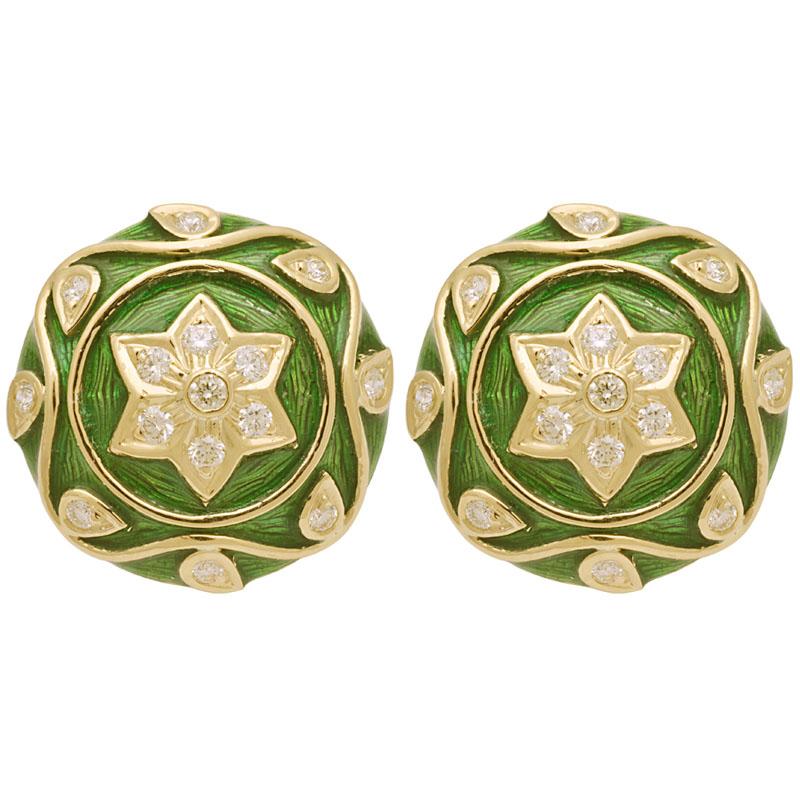 Earrings-Diamond (Enamel)