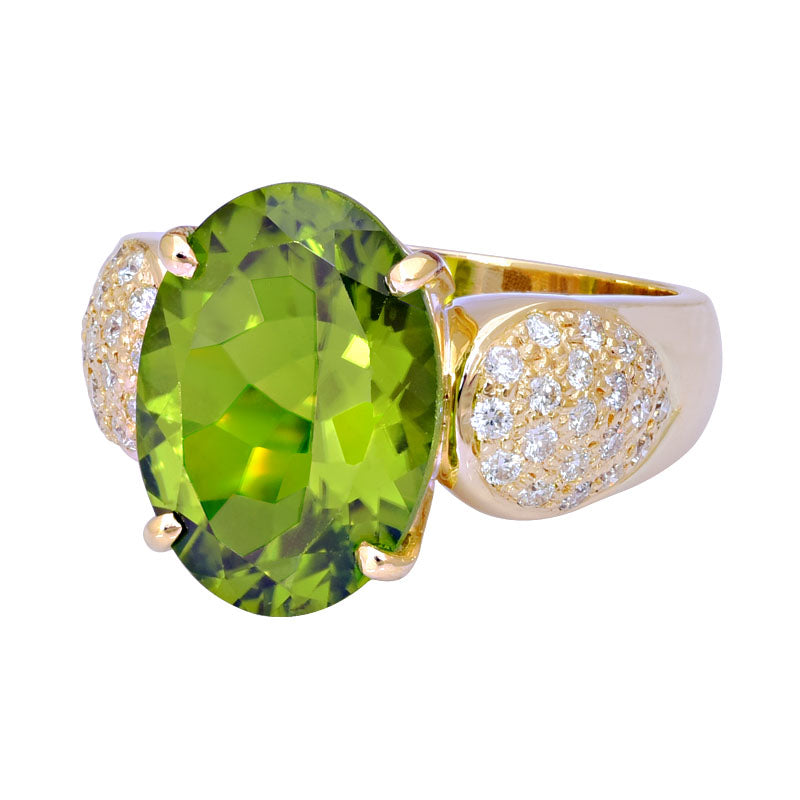 Ring-Peridot and Diamond