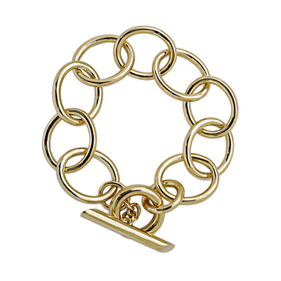 Toggle Bracelet-Plain Gold