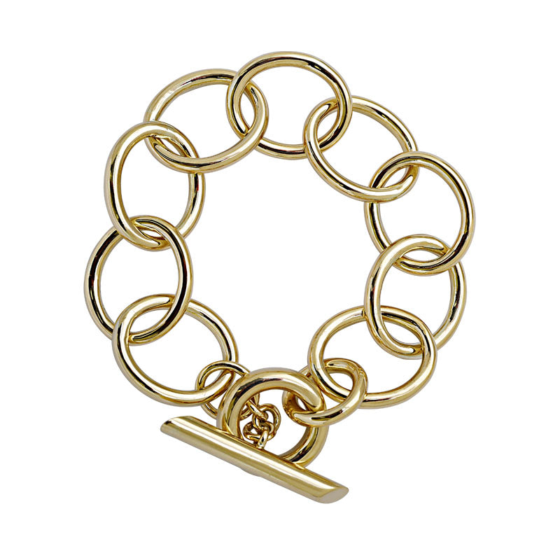 Toggle Bracelet-Plain Gold