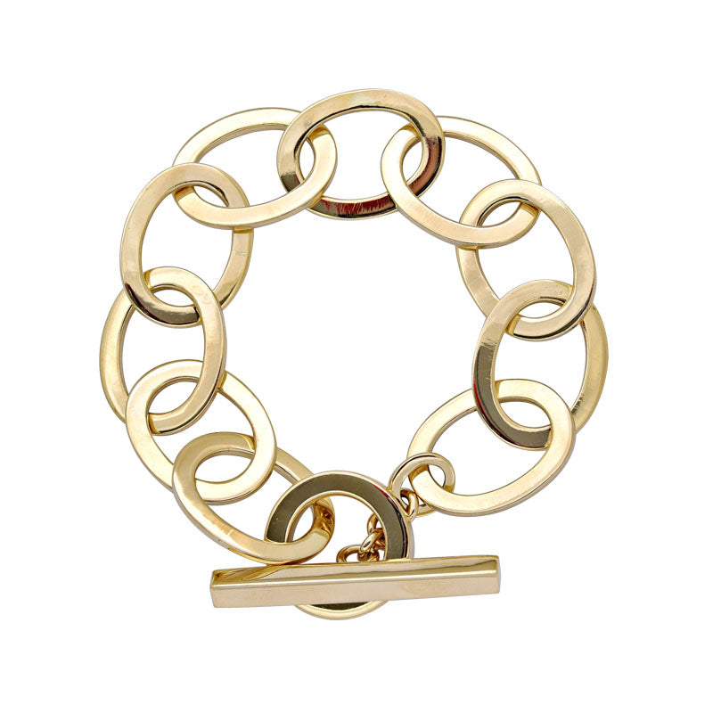 Toggle Bracelet-Plain Gold