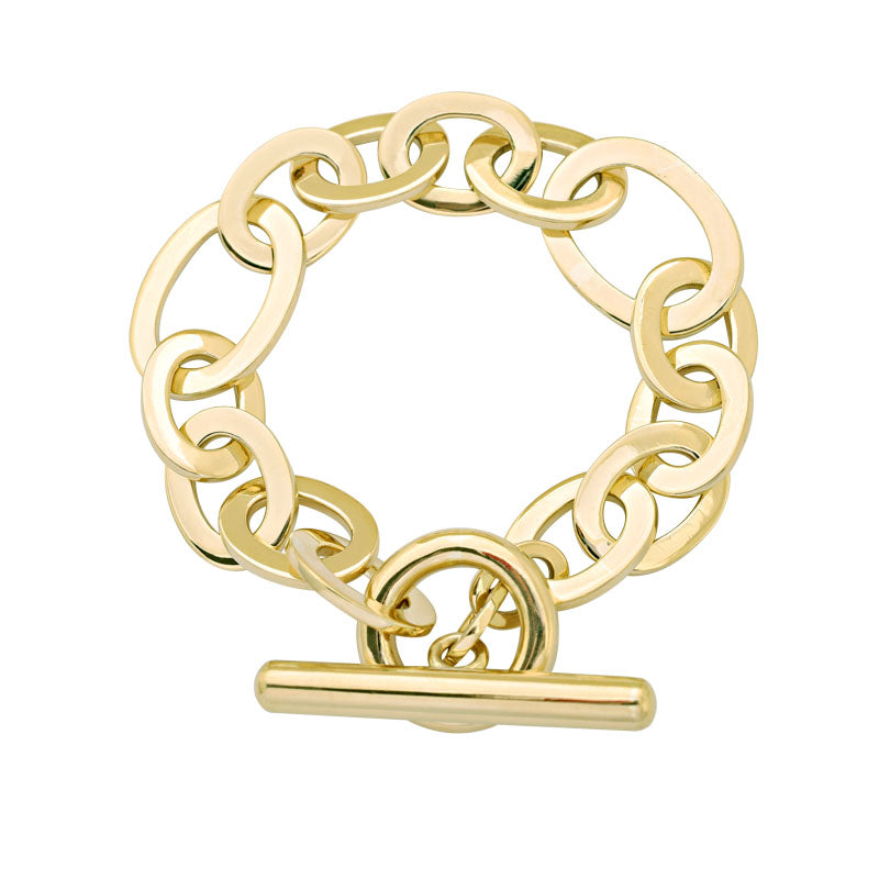 Toggle Bracelet-Plain Gold
