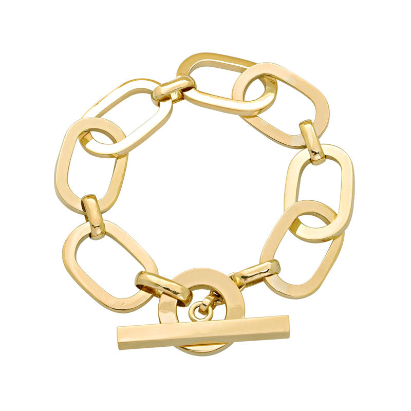 Toggle Bracelet-Plain Gold
