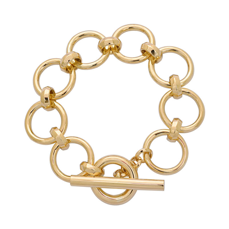 TOGGLE BRACELET- PLAIN GOLD