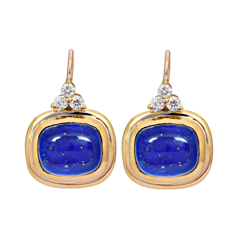 Earrings- Lapis Lazuli and Diamond