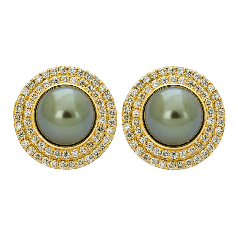 Earrings - South Sea Pearl and Diamond | Singhvi Jewels