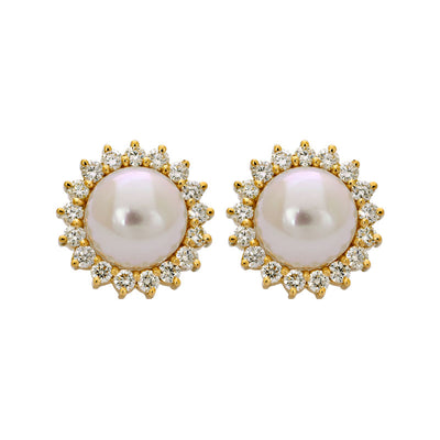Earrings - South Sea Pearl And Diamond