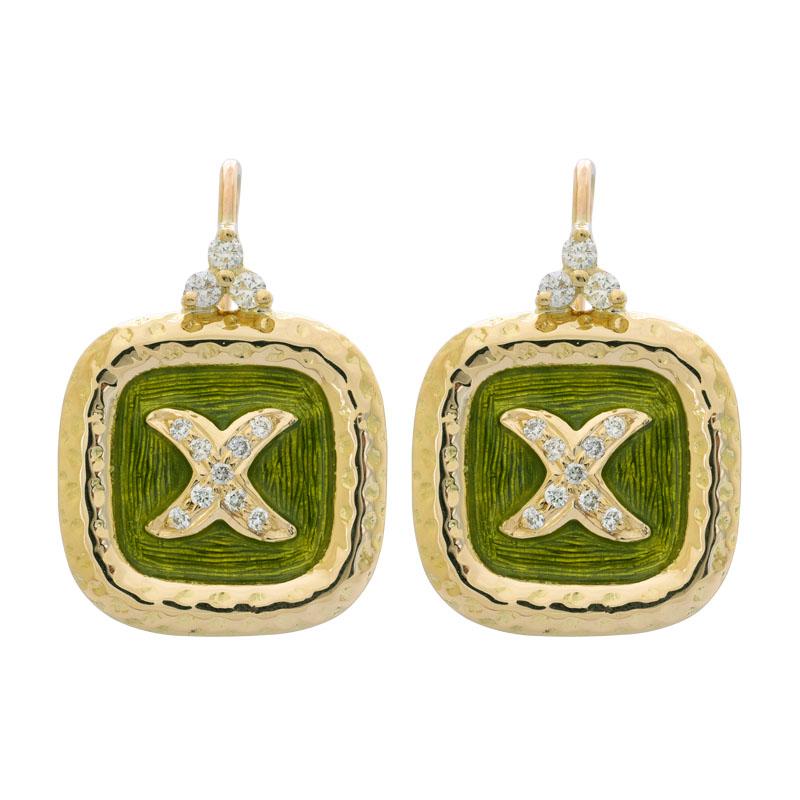 Earrings- Diamond (Enamel) (2173E) | Singhvi Jewels