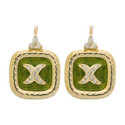 Earrings- Diamond (Enamel)  (2173E)