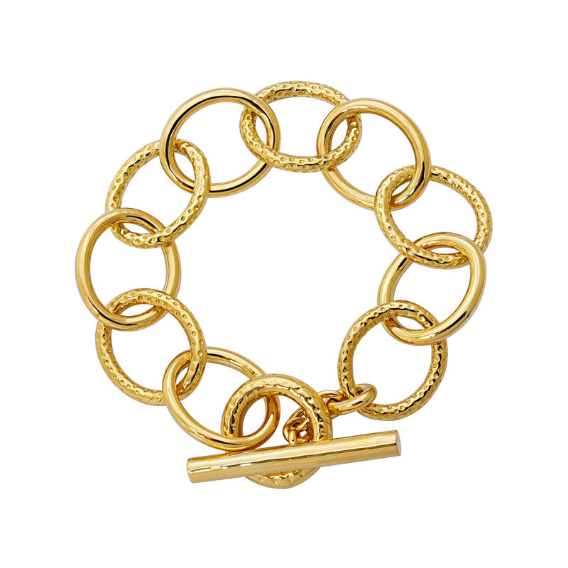 Toggle Bracelet- Plain Gold