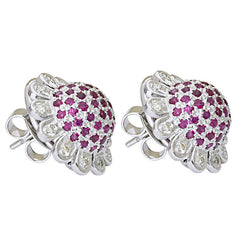 Earrings-Ruby and Diamond