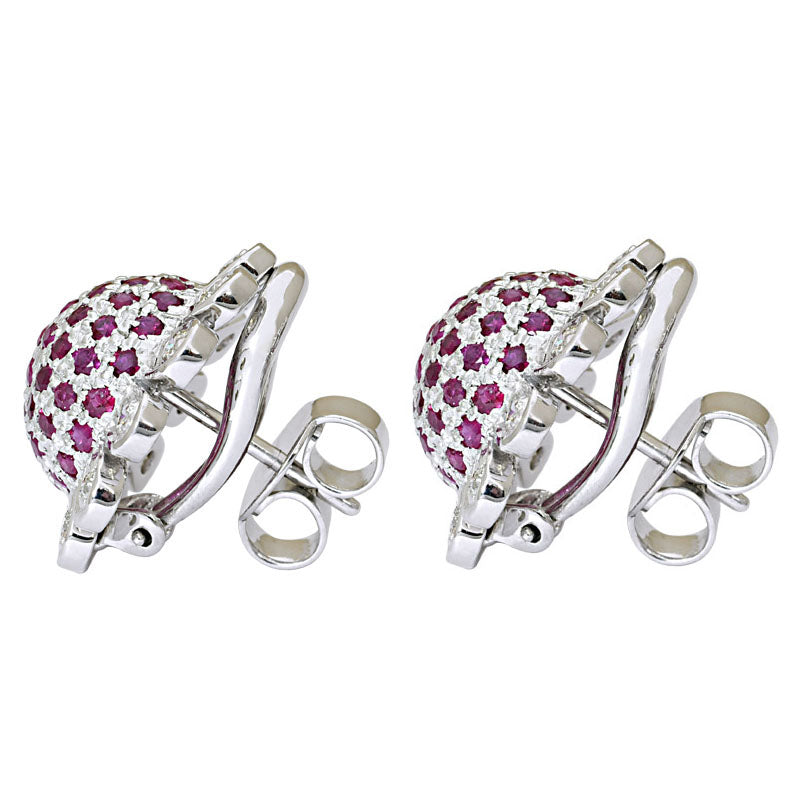 Earrings-Ruby and Diamond